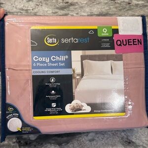 New Serta Cozy Chill Mattress 6 Piece Set- Queen